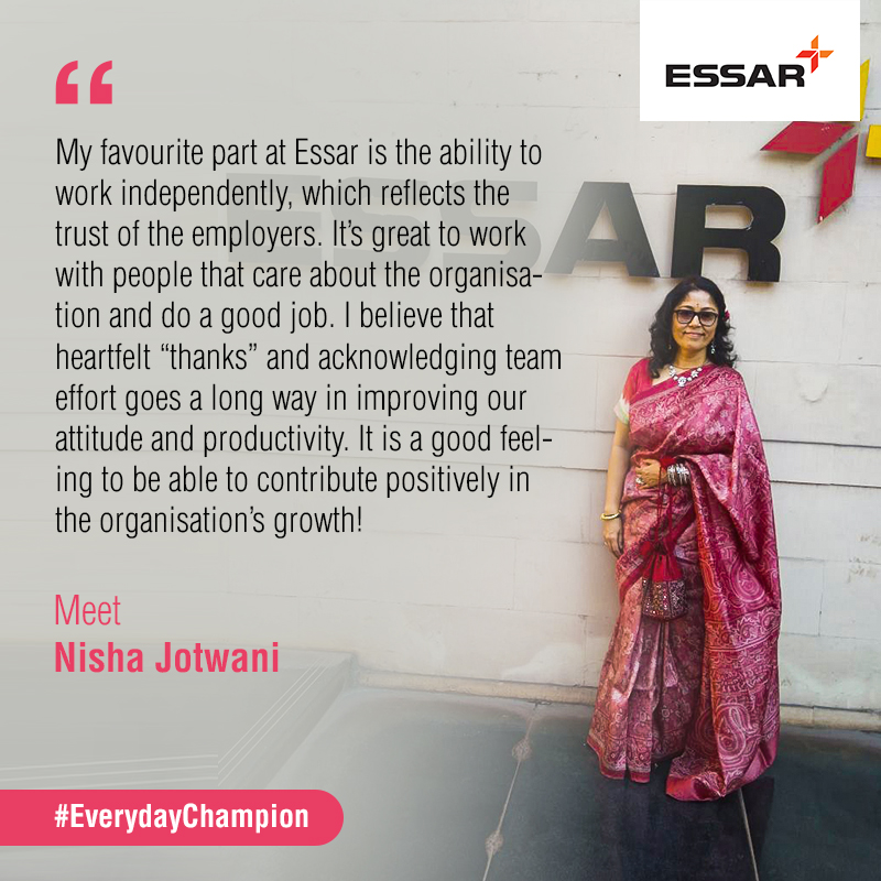 Nisha Jotwani, Essar's Everyday Champion