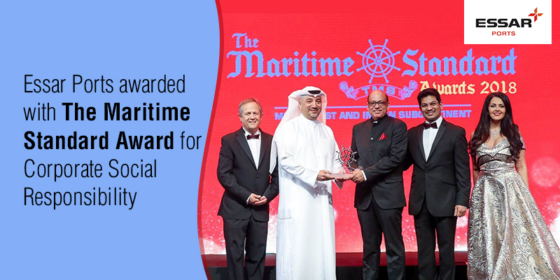 Essar Ports awarded with The Maritime Standard Award for Corporate Social Responsibility