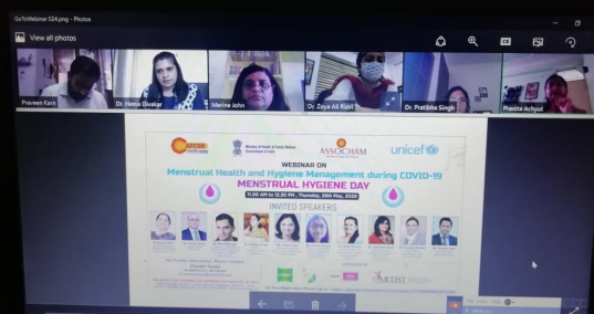 Merine John, represents Essar foundation at the ASSOCHAM webinar