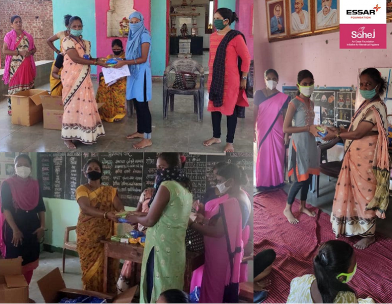 Essar-Foundation-Sahej-provides-over-6000-sanitary-napkins-to-Maharashtra-tribal-women