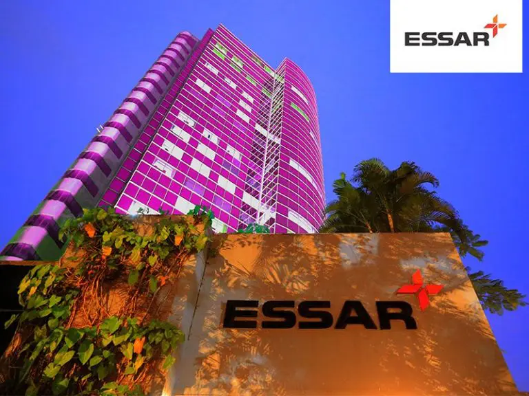 Essar House Turns Pink