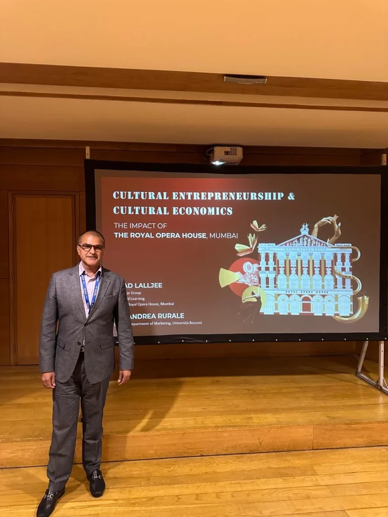 Asad Lalljee presenting at AIMAC Lisbon