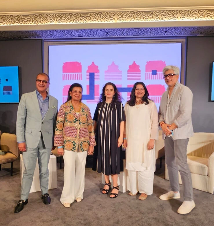 P L-R Asad Lalljee, Mrs Madhu Ruia,Nada Raza, Pavitra Rajaram and Owais Hussain 